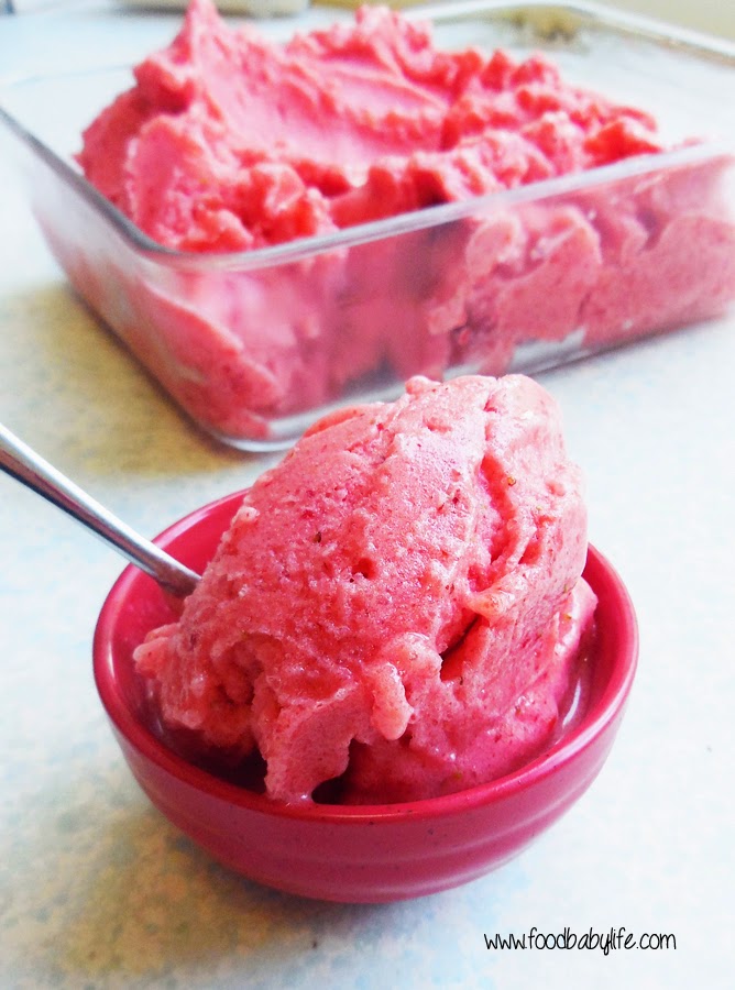 Strawberry Sorbet © www.foodbabylife.com