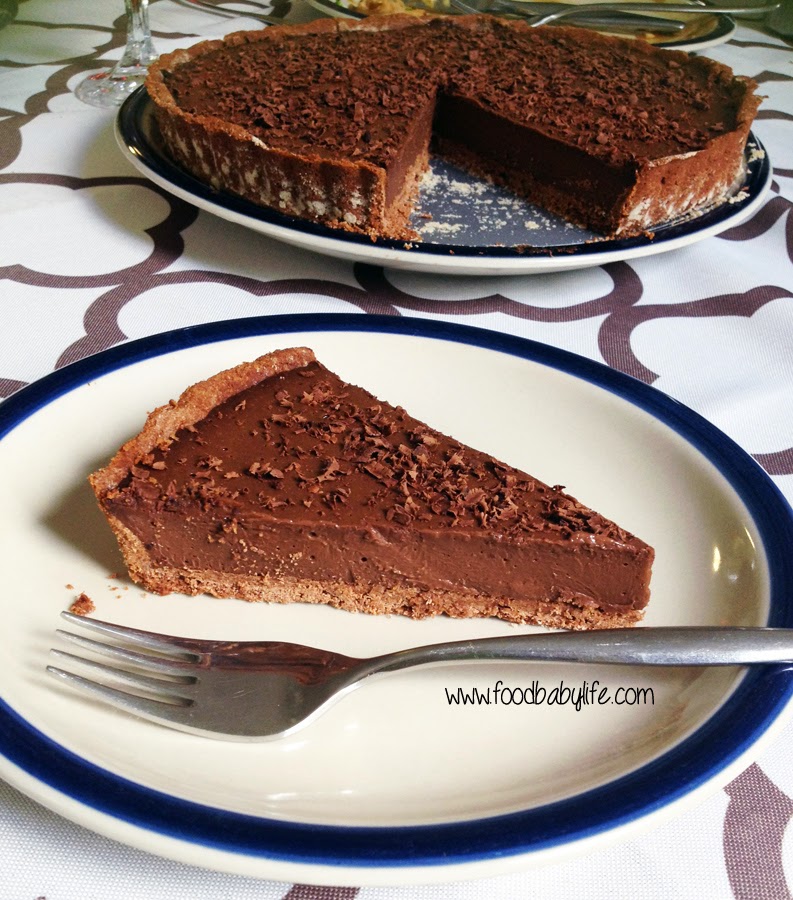 Chocolate Custard Tart © www.foodbabylife.com