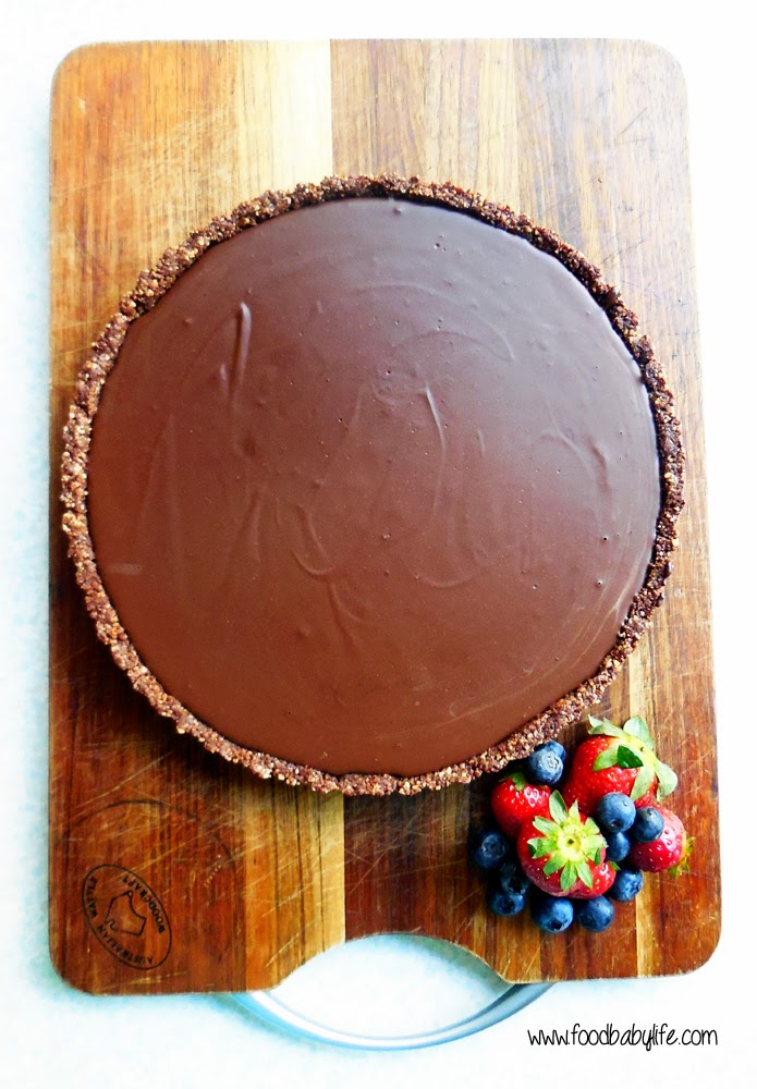 Dairy Free Hazelnut Chocolate Ganache Tart © www.foodbabylife.com