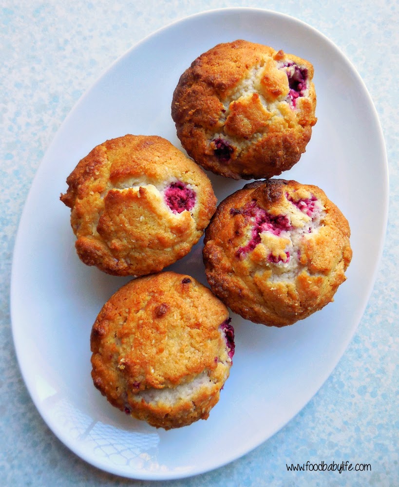 Raspberry and Coconut Muffins © www.foodbabylife.com