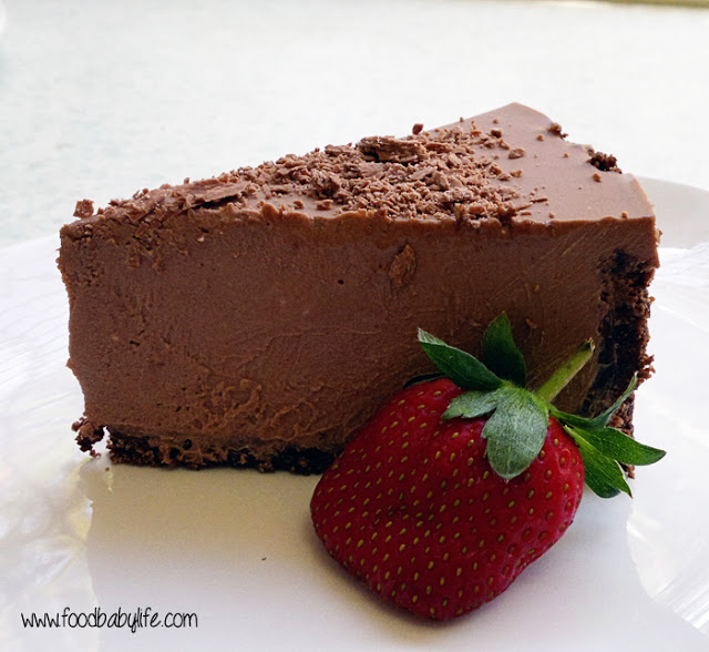 No Bake Chocolate Cheesecake Slice  www.foodbabylife.com